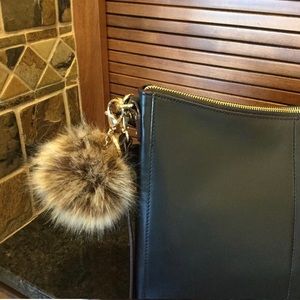 Faux Fur Pom Bag Charm